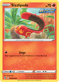 Sizzlipede 47/264 Pokémon card from Fusion Strike for sale at best price