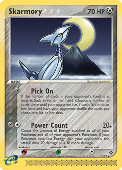 Carte Pokémon Rare Airmure 21/97 de la série Ex Dragon