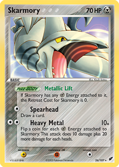 Skarmory 26/107 Pokémon card from Ex Deoxys for sale at best price