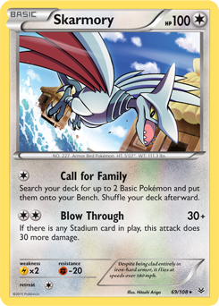 Skarmory 69/108 Pokémon card from Roaring Skies for sale at best price