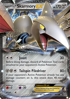 Pokémon EX Pokémon card Skarmory EX 80/146 from X&Y expansion