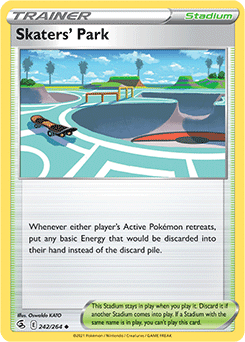 Uncommon Pokémon card Skaters' Park 242/264 from Fusion Strike expansion
