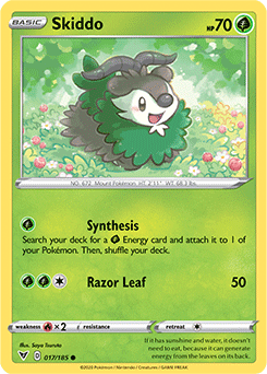 Skiddo 017/185 Pokémon card from Vivid Voltage for sale at best price