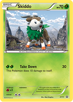 Promo Pokémon card Skiddo XY11 from XY Promos expansion