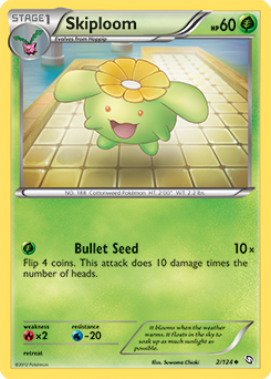 Uncommon Pokémon card Skiploom 2/124 from Dragons Exalted expansion