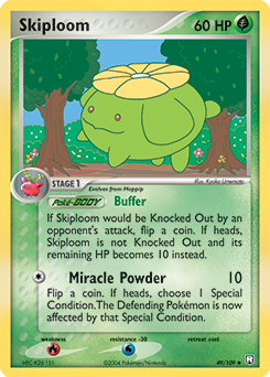 Carte Pokémon Peu commune Skiploom 49/109 de la série Ex Team Rocket Returns