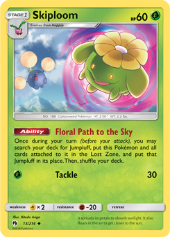Skiploom 13/214 Pokémon card from Lost Thunder for sale at best price