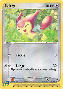 Skitty 71/109 Pokémon card from Ex Ruby & Sapphire for sale at best price