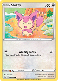 Common Pokémon card Skitty 210/264 from Fusion Strike expansion