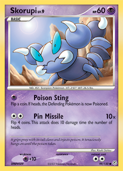 Skorupi 99/130 Pokémon card from Diamond & Pearl for sale at best price