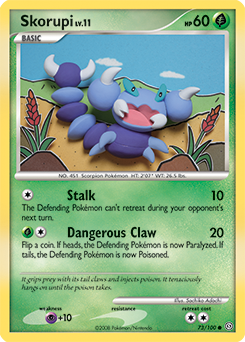 Skorupi 73/100 Pokémon card from Stormfront for sale at best price