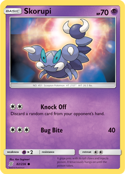 Skorupi 82/236 Pokémon card from Unified Minds for sale at best price