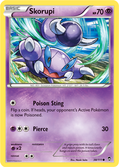 Skorupi 38/111 Pokémon card from Furious Fists for sale at best price