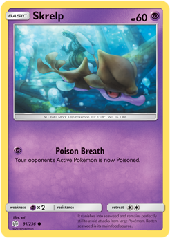 Skrelp 91/236 Pokémon card from Cosmic Eclipse for sale at best price