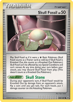 Common Pokémon card Skull Fossil 120/127 from Platinuim expansion