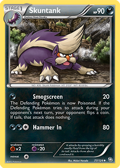 Skuntank 77/124 Pokémon card from Dragons Exalted for sale at best price