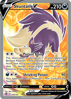 Skuntank V 180/195 Pokémon card from Silver Tempest for sale at best price