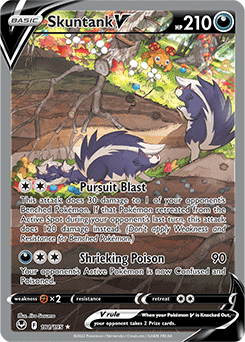 Skuntank V 181/195 Pokémon card from Silver Tempest for sale at best price