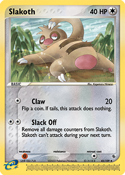 Slakoth 45/109 Pokémon card from Ex Ruby & Sapphire for sale at best price