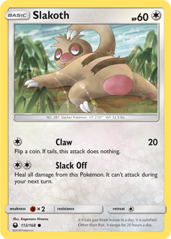 Slakoth 113/168 Pokémon card from Celestial Storm for sale at best price