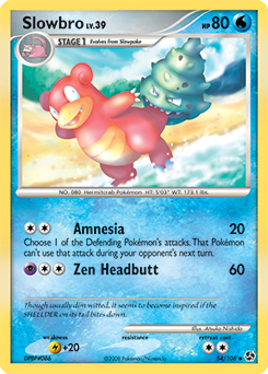 Uncommon Pokémon card Slowbro 54/106 from Great Encounters expansion
