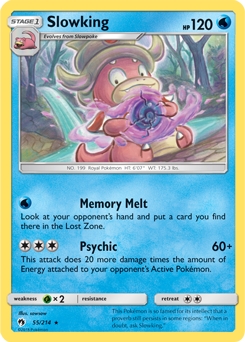 Slowking 55/214 Pokémon card from Lost Thunder for sale at best price