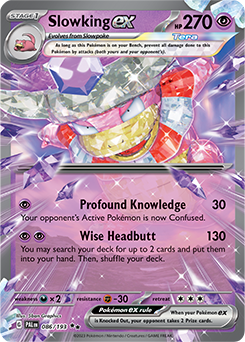 Double rare Pokémon card Slowking ex 086/193 from Paldea Evolved expansion