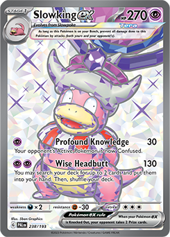 Ultra rare Pokémon card Slowking ex 238/193 from Paldea Evolved expansion