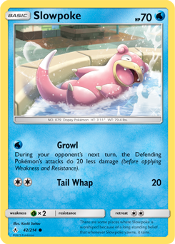 Slowpoke 42/214 Pokémon card from Unbroken Bonds for sale at best price