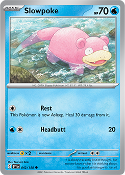 Common Pokémon card Slowpoke 042/198 from Scarlet & Violet expansion