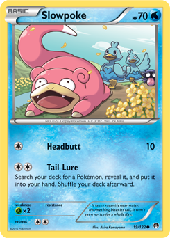 Common Pokémon card Slowpoke 19/122 from Breakpoint expansion