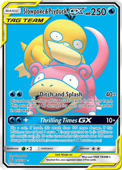 Full Art Pokémon Pokémon card Slowpoke Psyduck GX 217/236 from Unified Minds expansion