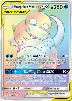 Secret Rainbow GX Pokémon card Slowpoke Psyduck GX 239/236 from Unified Minds expansion