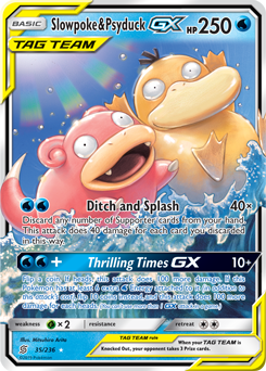 Pokémon GX Pokémon card Slowpoke Psyduck GX 35/236 from Unified Minds expansion