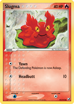 Slugma 73/115 Pokémon card from Ex Unseen Forces for sale at best price