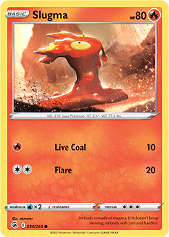 Common Pokémon card Slugma 34/264 from Fusion Strike expansion
