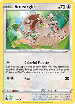 Smeargle 137/195 Pokémon card from Silver Tempest for sale at best price