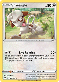 Smeargle 128/203 Pokémon card from Evolving Skies for sale at best price