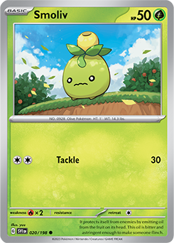 Smoliv 020/198 Pokémon card from Scarlet & Violet for sale at best price