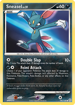 Sneasel 100/130 Pokémon card from Diamond & Pearl for sale at best price