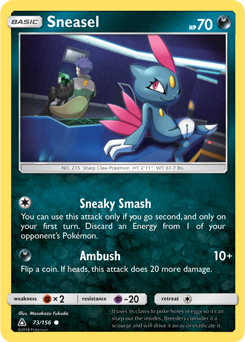 Sneasel 73/156 Pokémon card from Untra Prism for sale at best price