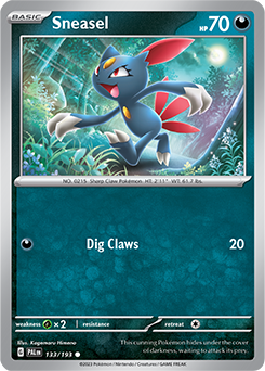 Sneasel 133/193 Pokémon card from Paldea Evolved for sale at best price