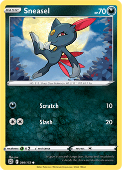 Sneasel 086/172 Pokémon card from Brilliant Stars for sale at best price
