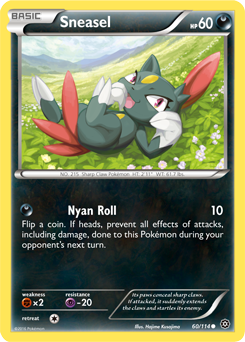 Sneasel 60/114 Pokémon card from Steam Siege for sale at best price