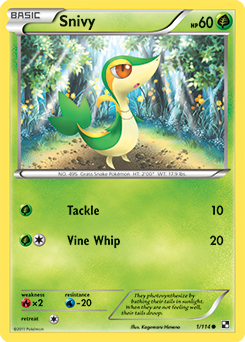 Snivy 1/114 Pokémon card from Black & White for sale at best price