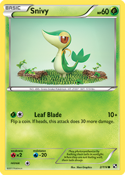 Snivy 2/114 Pokémon card from Black & White for sale at best price