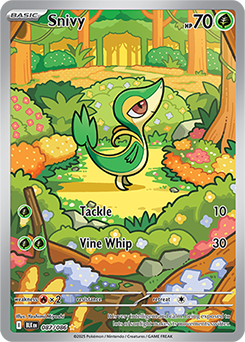 Illustration rare Pokémon card Snivy 87/86 from Black Bolt expansion