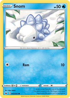Snom 63/202 Pokémon card from Sword & Shield for sale at best price