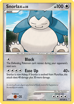Snorlax 37/130 Pokémon card from Diamond & Pearl for sale at best price