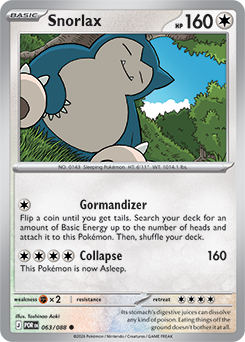 Snorlax 63/88 Pokémon card from Perfect Order for sale at best price